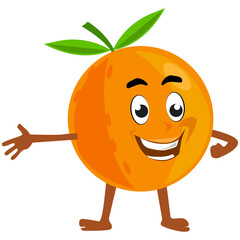 orange fruit character png