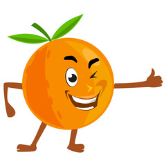 orange fruit character png
