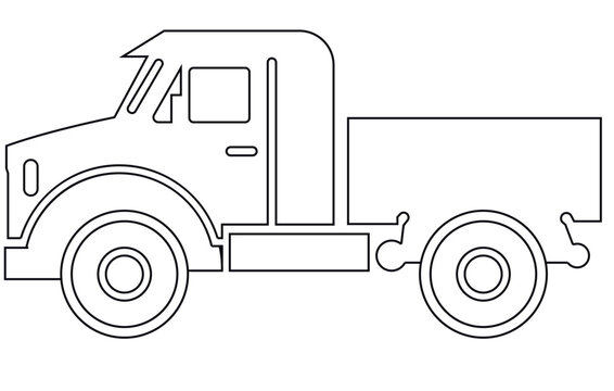recommend clip art: Vector Heavy Truck ,Vector truck trailer outline