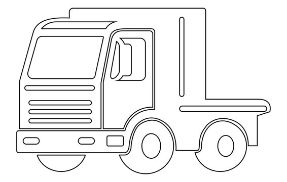 recommend clip art: Vector Heavy Truck ,Vector truck trailer outline