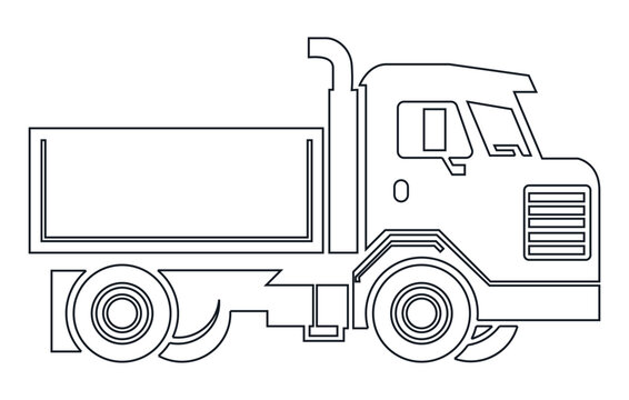recommend clip art: Vector Heavy Truck ,Vector truck trailer outline