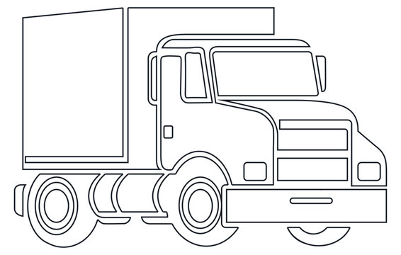 recommend clip art: Vector Heavy Truck ,Vector truck trailer outline