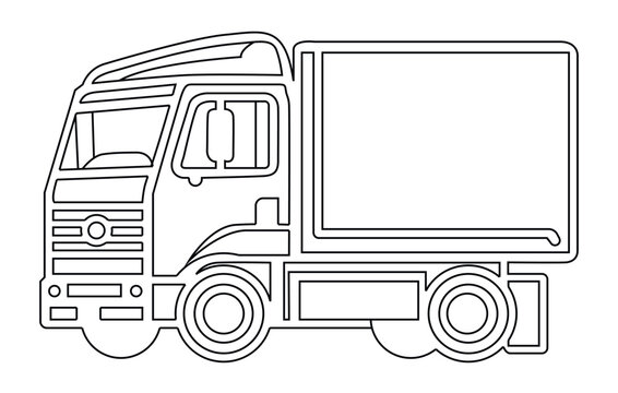 recommend clip art: Vector Heavy Truck ,Vector truck trailer outline