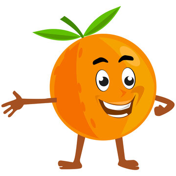 orange fruit character png