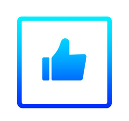 青いグラデーションのグッドマーク