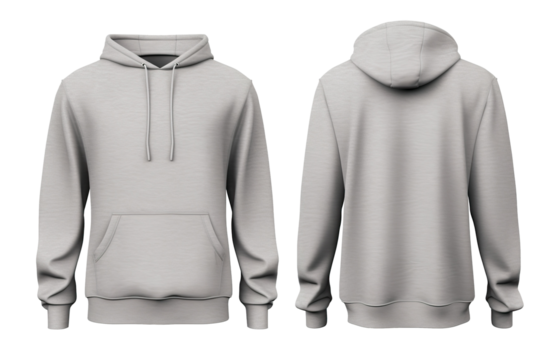 Set of grey front and back view tee hoodie hoody sweatshirt mockup temple white background