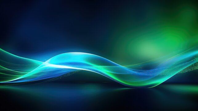 green blue glowing neon moving high speed waveline abtract wallpaper background 