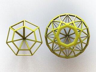 Wireframe Diamond Gem 3D print model