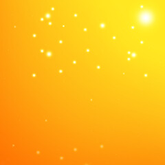 Obraz premium Twinkle under a tangerine twilight, a sky speckled with radiant stars, forming constellations that chart an unknown adventure.