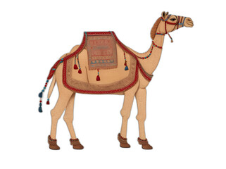 Fashionably decorated camel embroidery