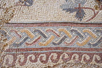 Ancient Mosaic at St George Church, Mount Nebo, Jordan