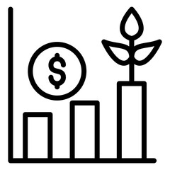 Grow Stock Icon Style