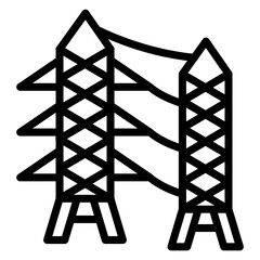 Electric Tower Icon Style