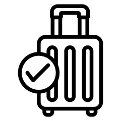 Checked Baggage Icon Style