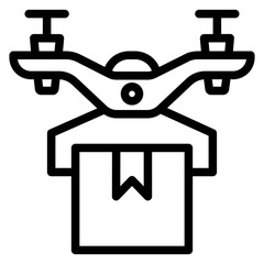 Drone Delivery Icon Style