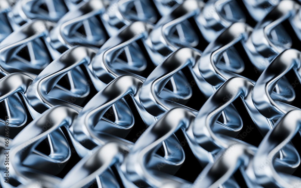 Poster metallic curve geometry background, 3d rendering.