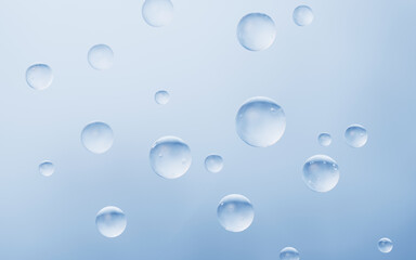 Blue water drop background, 3d rendering.