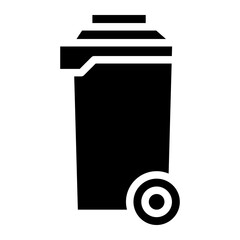 trash can, garbage can, rubbish bin icon