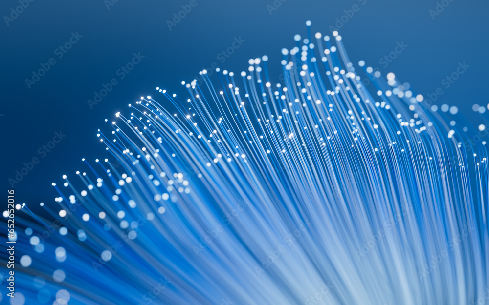 Aufkleber flowing neon curve lines background, 3d rendering.