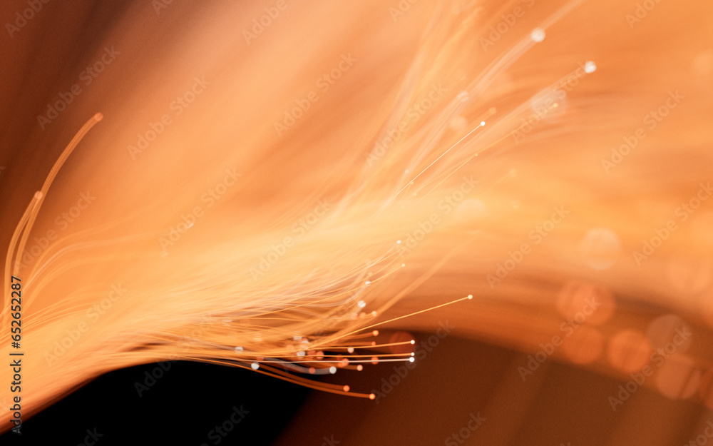 Aufkleber flowing neon curve lines background, 3d rendering.