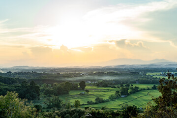 Obraz premium sunset over the mountains