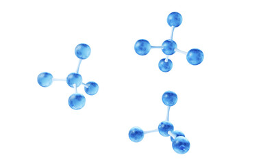 Molecule with biology and chemical concept, 3d rendering.
