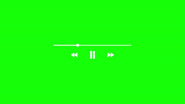 動画や音楽プレーヤーの再生バーのアニメーション（クロマキー背景）