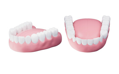 Healthy Teeth, teeth treatment, 3d rendering.