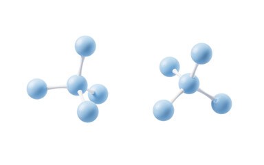 Molecule with biology and chemical concept, 3d rendering.