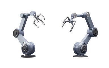 Mechanical arm with futuristic style, 3d rendering.