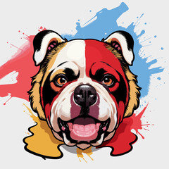 Vibrant Bulldog Vector Icon