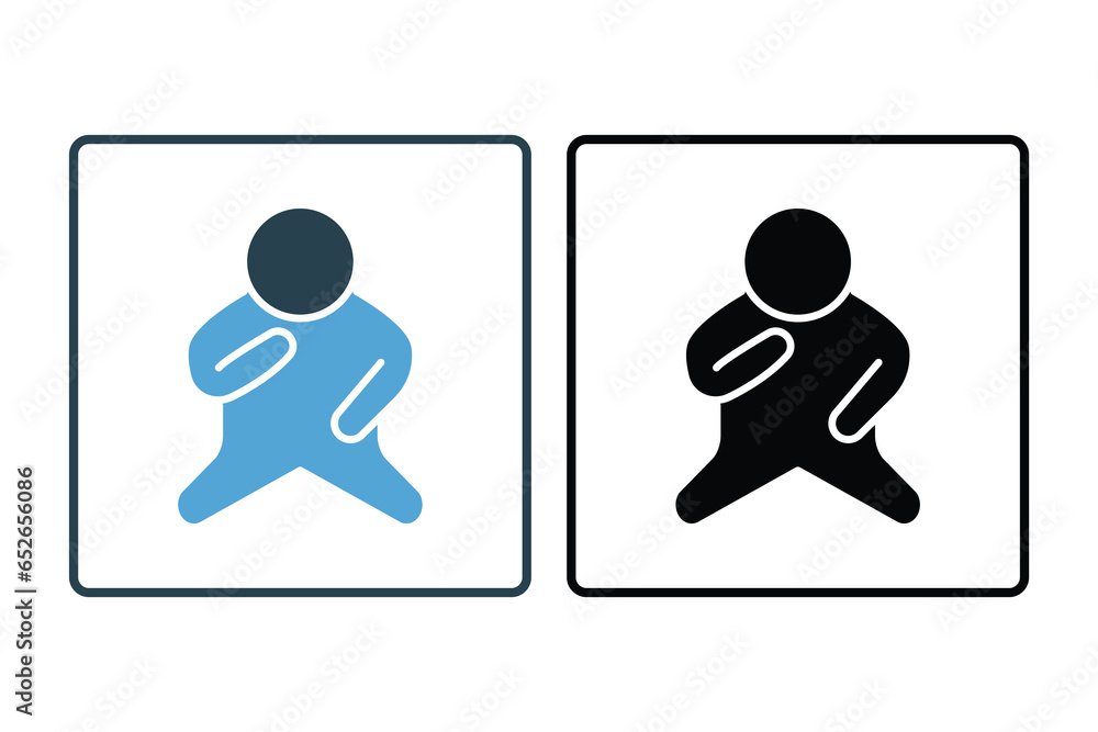 Poster contemplation icon. icon related to critical thinking. icon suitable for web site design, app, user 