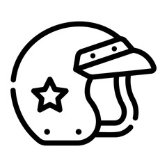 helmet Line Icon