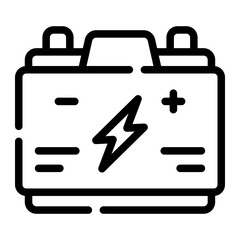Fototapeta premium battery Line Icon