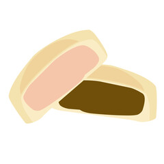 Strawberry Bakpia And Chocolate Bakpia Isolated 