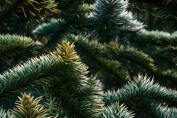 Fototapeta na wymiar close up of fir tree branches