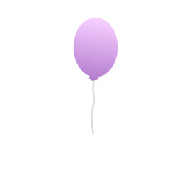 Purple Balloon Illustration  © Alfiyatul