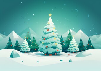 Obraz premium Christmas Background Landing Page