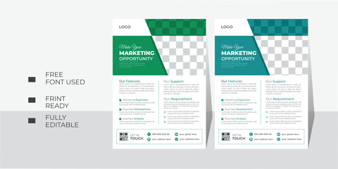 Modern company business flyer  design, Corporate business flyer design