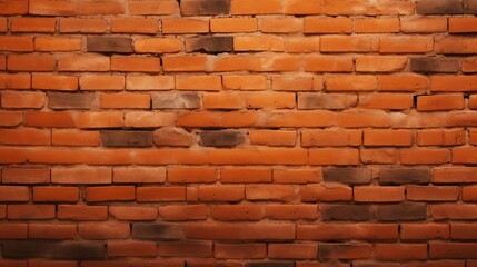 Obraz premium Warm up your design with this inviting orange brick wall background, ample copy space included 