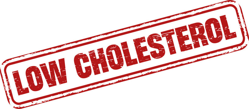 Low cholesterol square grunge stamp