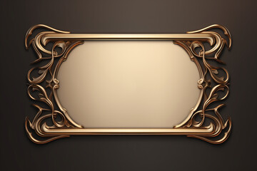 gold frame on the wall