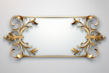 gold frame on the wall