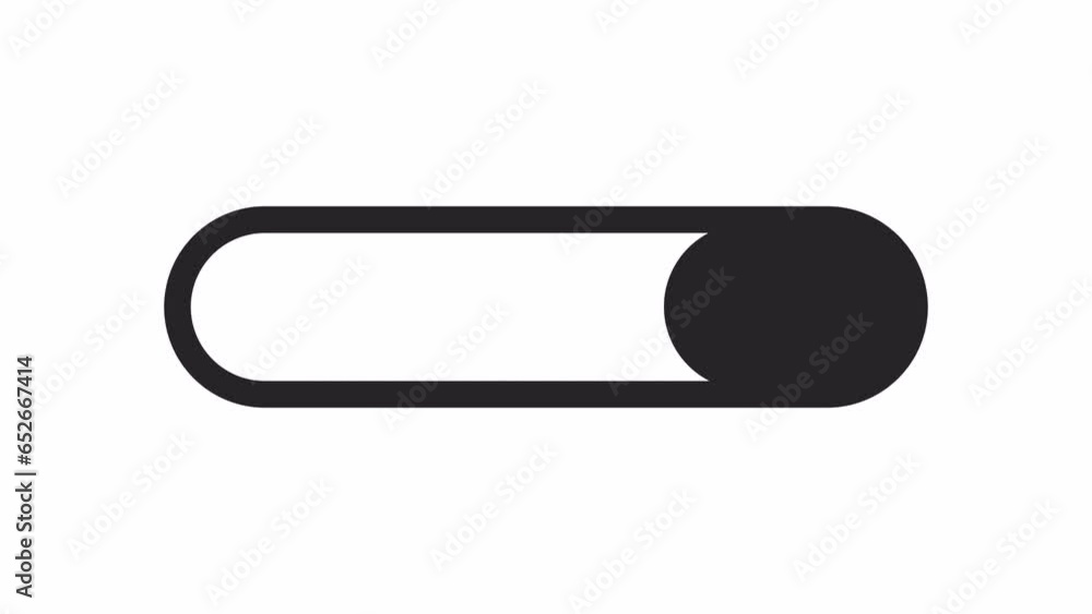 Poster moving bubbles in rounded rectangle black and white loading animation. oblong connect outline 2d car