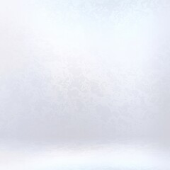 Light silver gleaming wall and floor covered curve ink irregular pattern. Polished empty room 3d background.