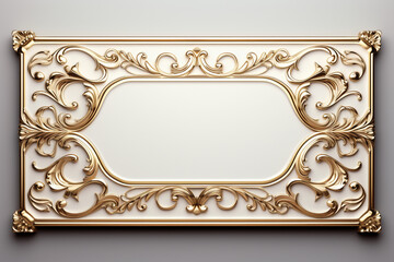 antique gold frame with ornament