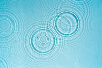 Fototapeta na wymiar Texture of blue transparent water with splashes