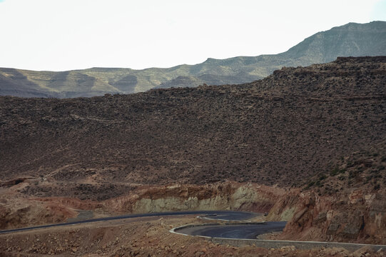 Aerial view near Toujane Berber village near Matmata city, Kebili Governorate