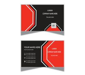 Business card design set template for company corporate style.Portrait and landscape orientation.Creative and modern business card template