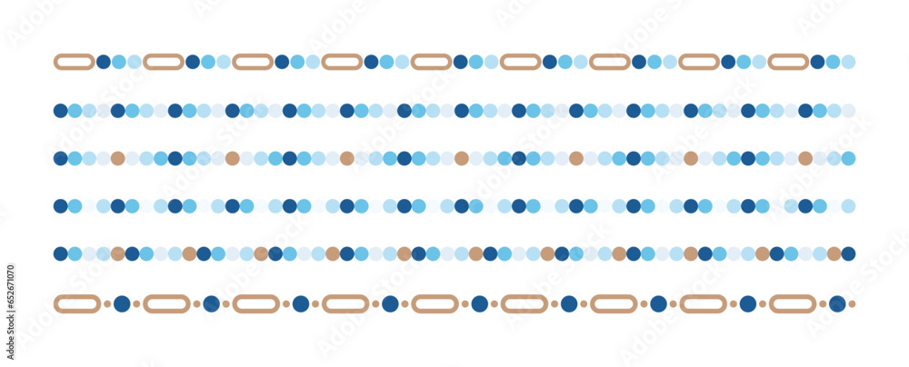 Poster set of circular colorful border lines.